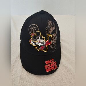 Rare Disney Mickey Karate Embroidered Youth Cap Walt Disney World Vintage